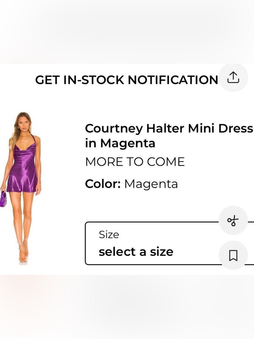 Courtney Halter Mini Dress in Magenta